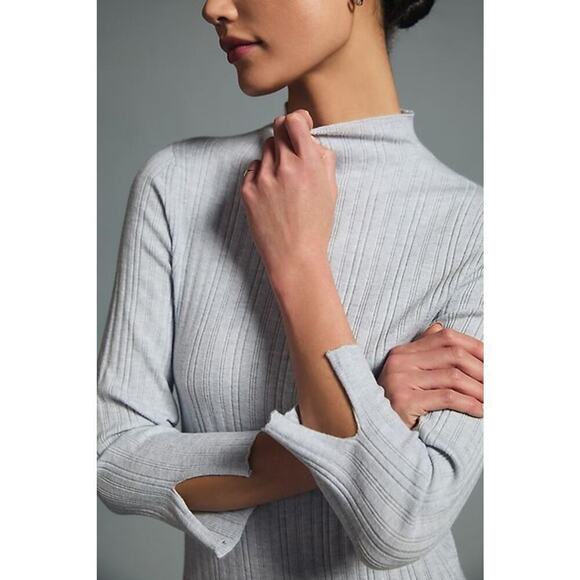 Daily Practice by Anthropologie Textured Column Sweater Dress Grey Size 1X NWT - Picture 4 of 12